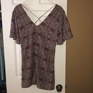 Floral pattern romper dress